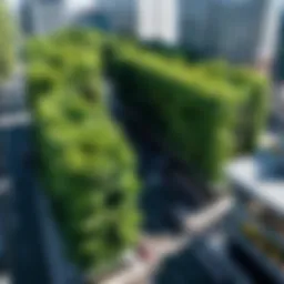 Foliage in urban setting