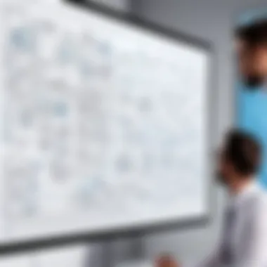 Collaborative Idea Generation Brainstorming session with diverse ideas illustrated on a whiteboard