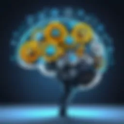 A brain with gears representing creative thinking and ideation.