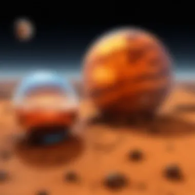 Atmospheric Comparison: Venus vs Mars Visual comparison of the atmospheres of Venus and Mars highlighting their distinct characteristics.