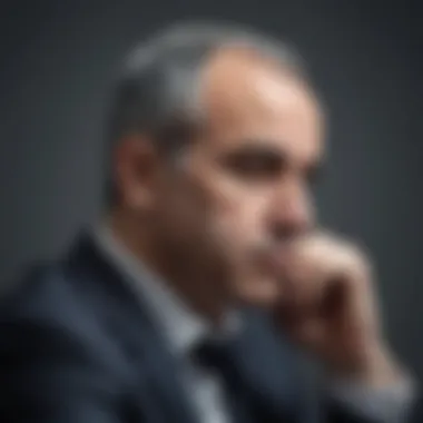 Portrait of Garry Kasparov in contemplation