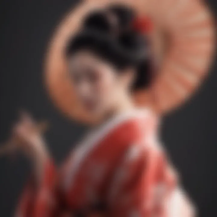 Geisha Performing Traditional Dance