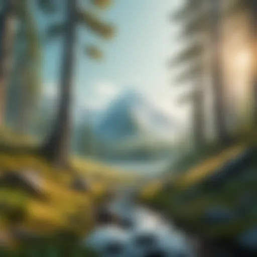 Serene forest landscape illustrating tranquility and focus