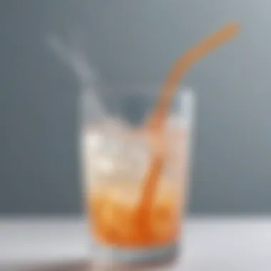 Glass Straw in a Crystal Clear Beverage