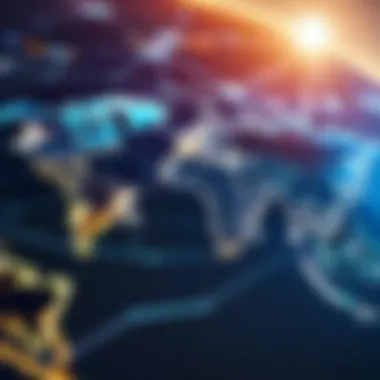 Dynamic Global Trade Networks Global trade routes connecting markets