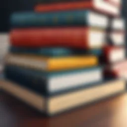 A stack of classic literature books