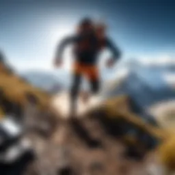 A breathtaking GoPro shot capturing an athlete in action on a mountain.