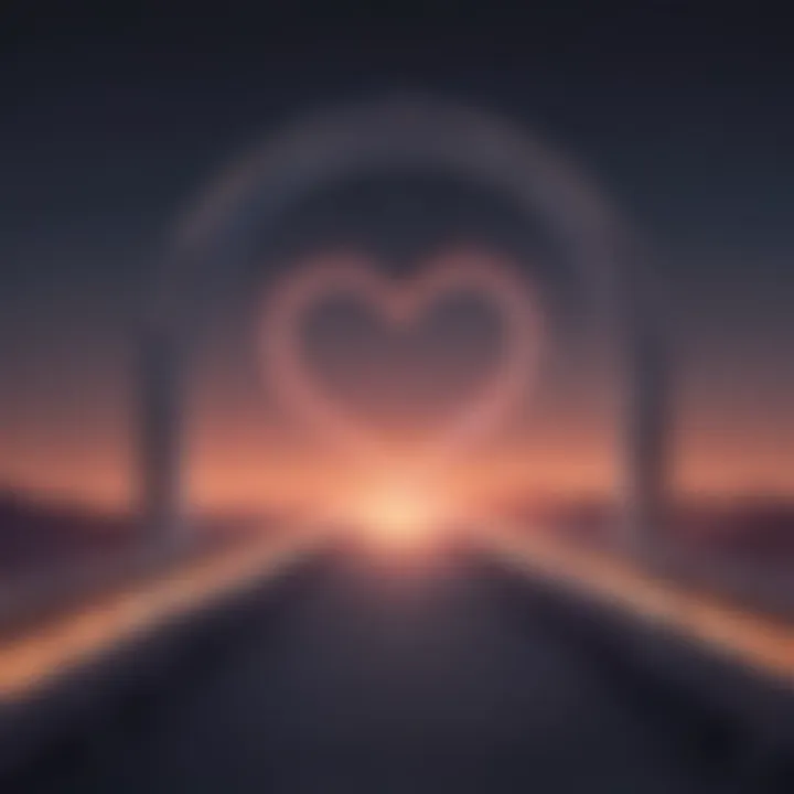 Visual representation of gratitude as a bridge connecting heart and mind