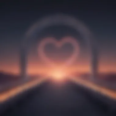 Harmony Bridge of Gratitude Visual representation of gratitude as a bridge connecting heart and mind
