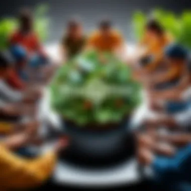 Cultivating Gratitude Through Service A diverse group engaged in a community service project, highlighting the cultural significance of gratitude.