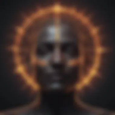 Radiance of Gratitude Abstract depiction of gratitude as a glowing light illuminating a darkened mind