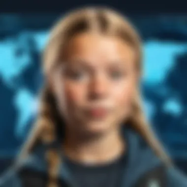 Greta Thunberg advocating for climate justice