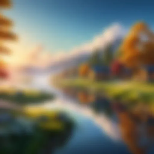 A serene landscape representing tranquility and happiness