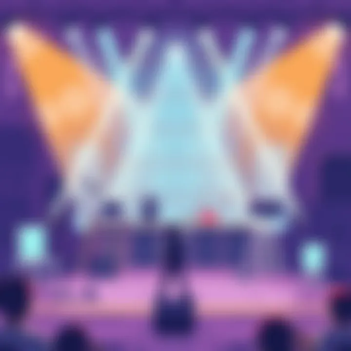 Creativity Unleashed on Stage A dynamic stage performance highlighting creativity in entertainment.