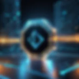 Visual representation of a blockchain enabling smart contracts