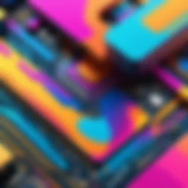 Creative Expression Through Color An abstract representation of creative expression through vibrant colors