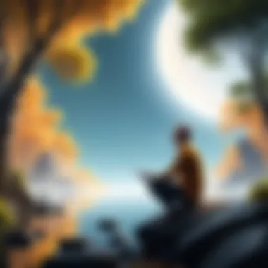 Contemplation: The Key to Unveiling Purpose A person contemplating in nature, illustrating the importance of self-reflection