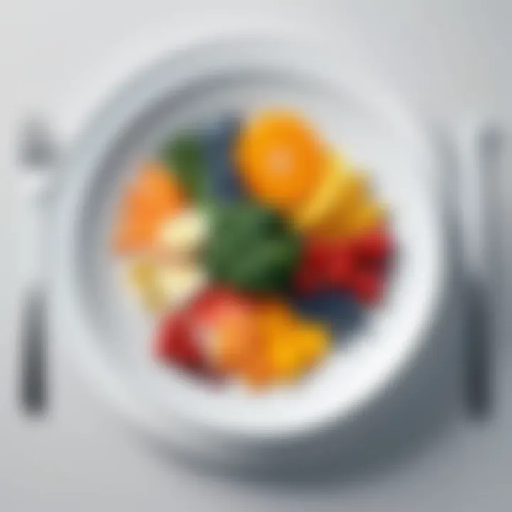 A plate of healthy food representing nutrition and wellness