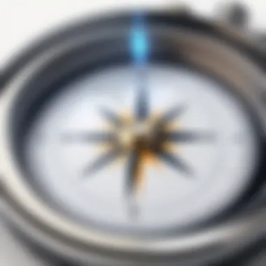 Compass for Goal-Setting A compass guiding towards goal-setting
