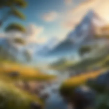 Serene Landscape of Aspirations A serene landscape symbolizing aspirations