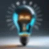 A conceptual depiction of innovative ideas emerging from a light bulb