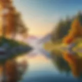 A serene landscape depicting tranquility as a contrast to stress