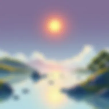 Personal Growth Through Reflection A serene landscape symbolizing personal growth