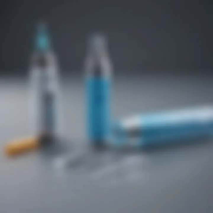 Illustration of insulin injection pen and vial