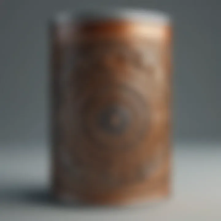 Intricate patterns and textures on a vintage coffee can