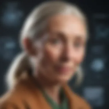 Scientific Trailblazer Artistic representation of Jane Goodall's impact on science