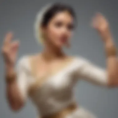 Narrative Expressions in Kathak Dance Kathak dancer showcasing emotive storytelling