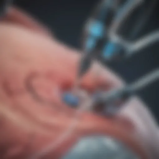 Illustration of Laparoscopic Myomectomy procedure