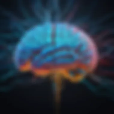 Verbalization and Cognitive Enhancement A brain with illuminated connections symbolizing enhanced comprehension through verbalization.