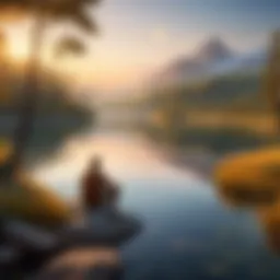 A serene landscape symbolizing peace and reflection