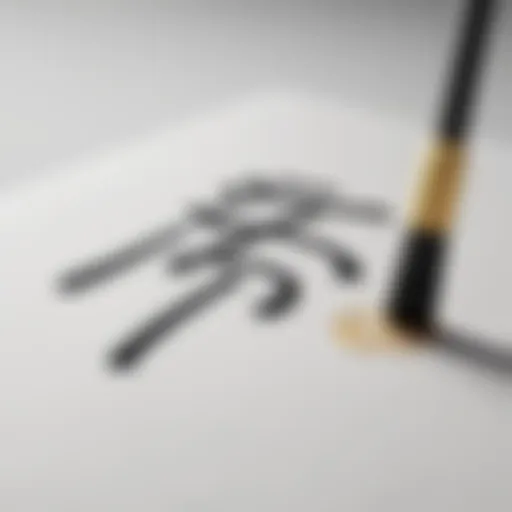 Elegant Chinese calligraphy brush strokes