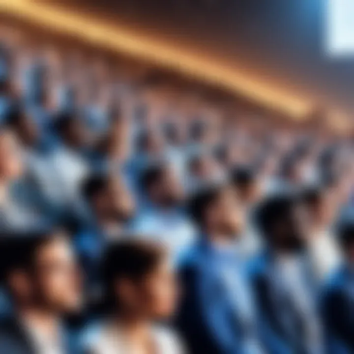 Audience engaged in a speech