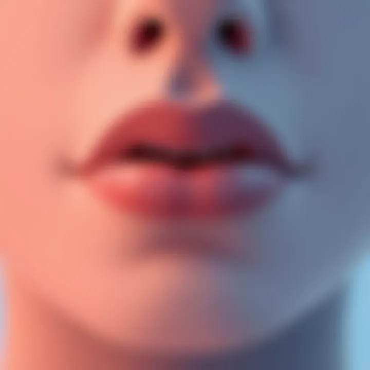Articulation for Accurate Pronunciation A close-up of lips articulating sounds for accuracy in pronunciation.