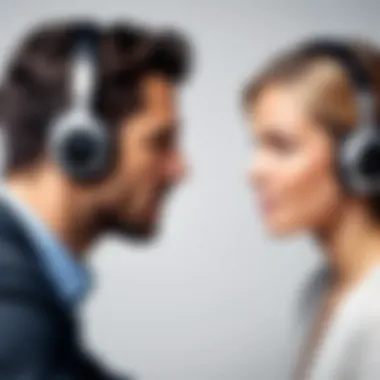 The Power of Active Listening A thoughtful individual engaged in a deep conversation, showcasing active listening.
