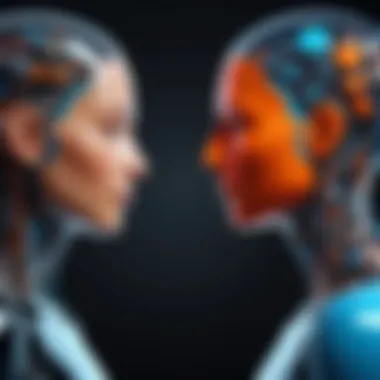 The Role of Empathy in Dialogue An empathetic exchange between two individuals, highlighting emotional connections.