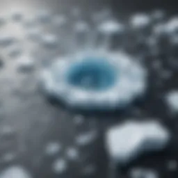 Illustration depicting melting ice caps due to climate change