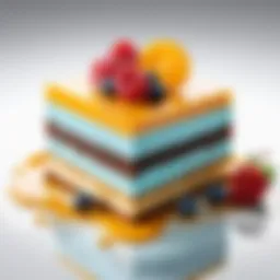 A whimsical dessert creation from MilkBar Tosi showcasing inventive flavors and textures.