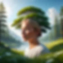 A serene landscape encouraging mindfulness.