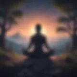 Illustration depicting mindfulness meditation to overcome social anxiety