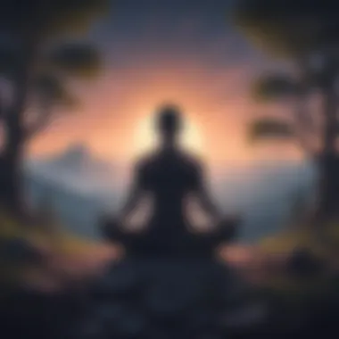 Illustration depicting mindfulness meditation to overcome social anxiety