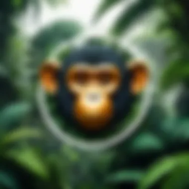 Enchanted Logo in Lush Jungle Enchanted Monkey Chat logo in lush jungle setting