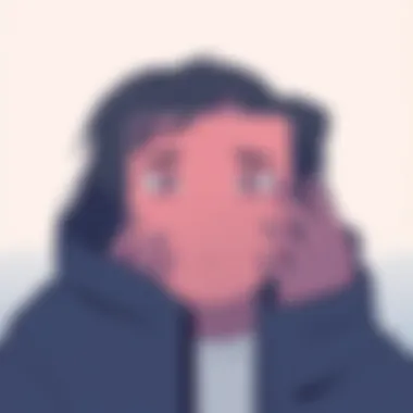 Facing Oneself A reflective mirror signifying self-exploration