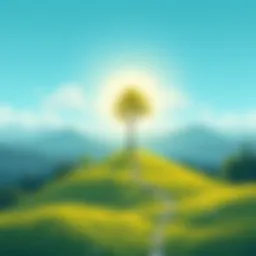 A serene landscape symbolizing personal growth