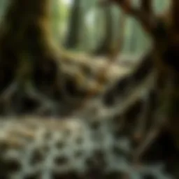 Intricate mycelium networks in forest soil