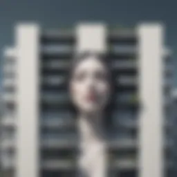 Illustration depicting the facade of grandiosity in narcissistic personality