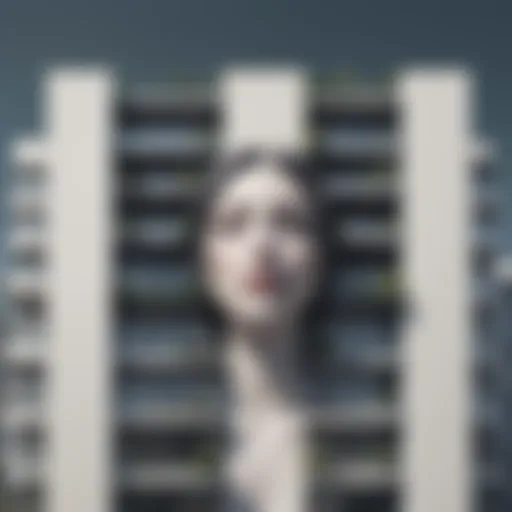 Illustration depicting the facade of grandiosity in narcissistic personality